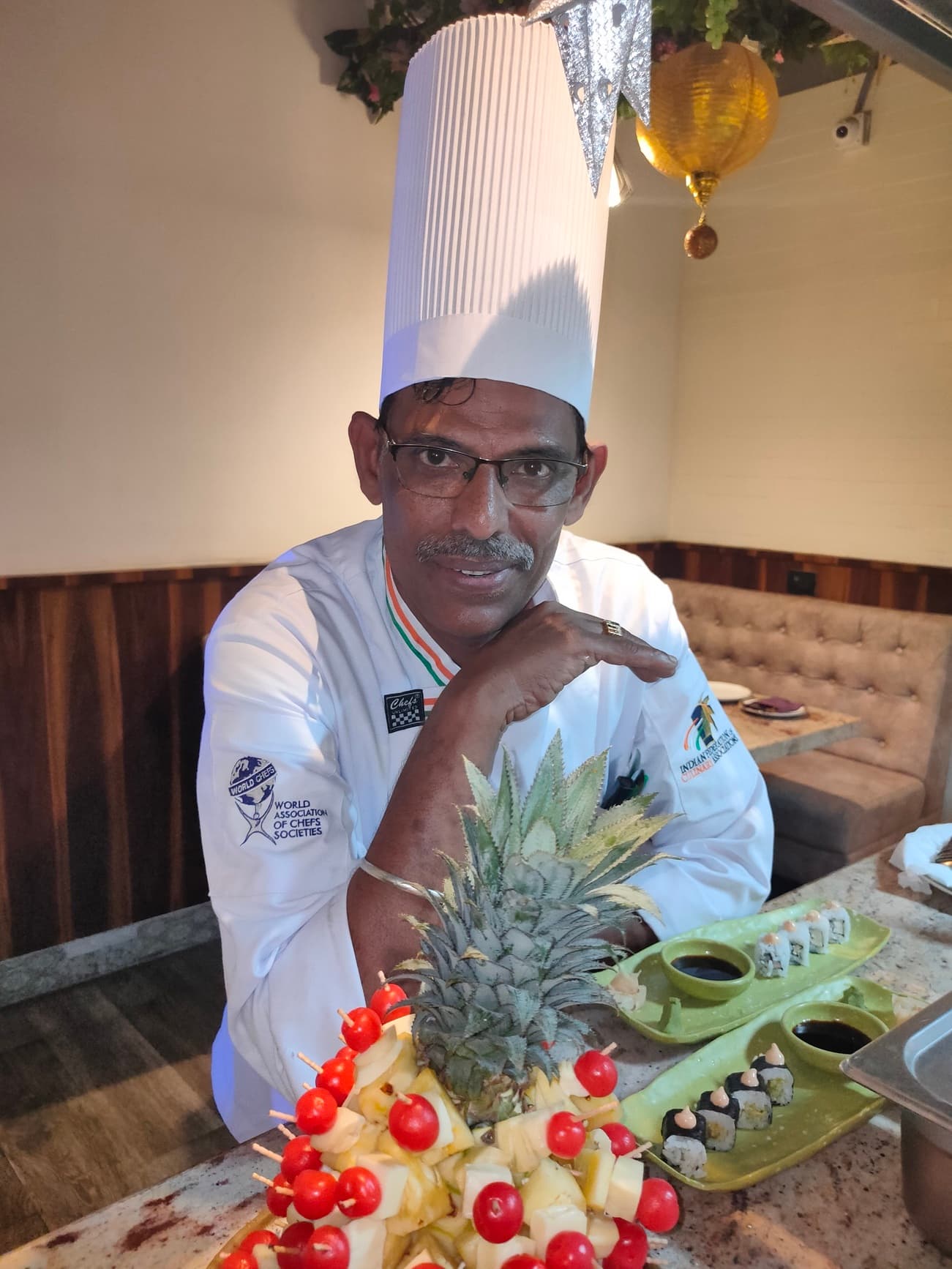Chef AVR demonstrating culinary craft